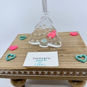 Tiffany & Co Crystal Glass Christmas Tree Ornament